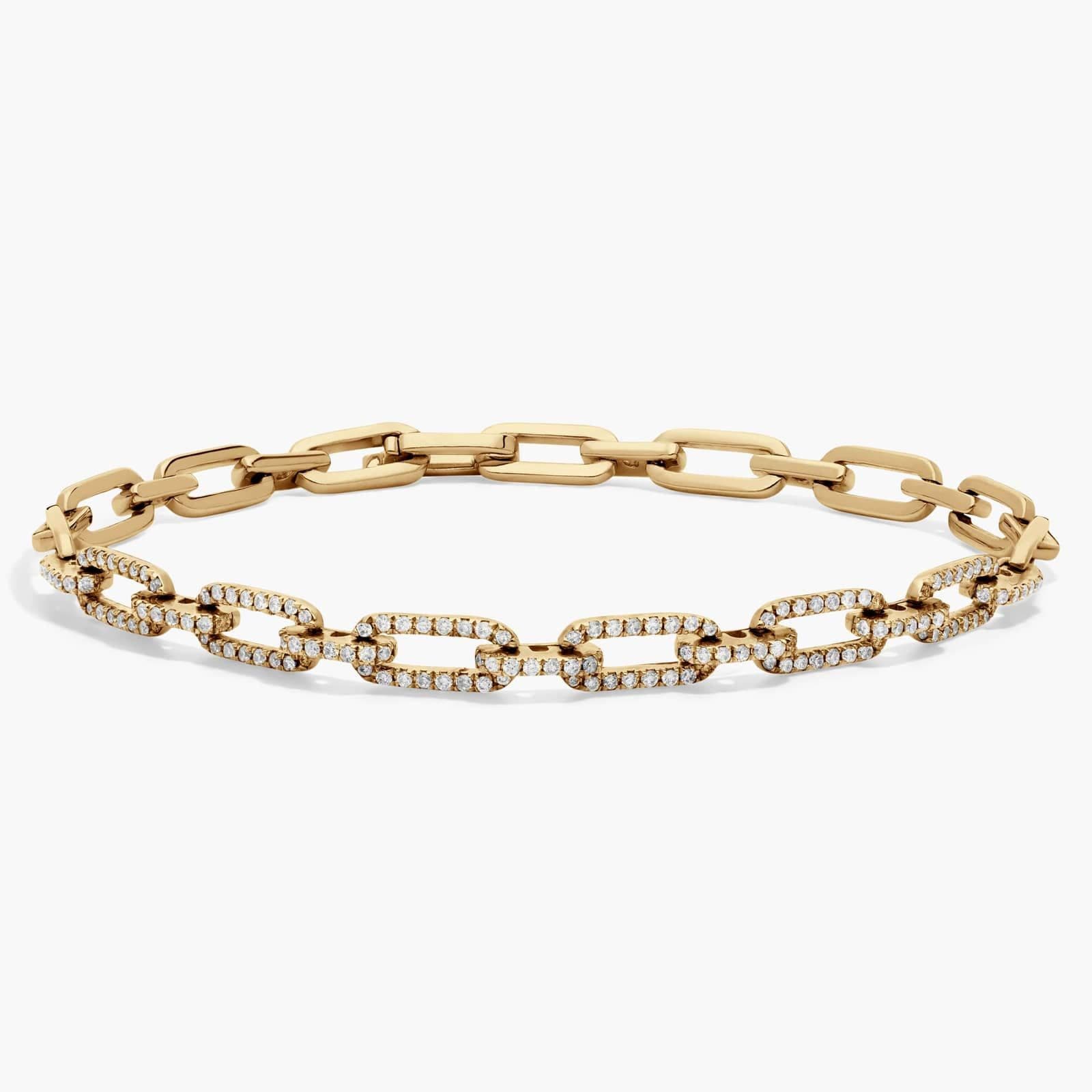 Illume Paperclip Gold Diamond Bracelet