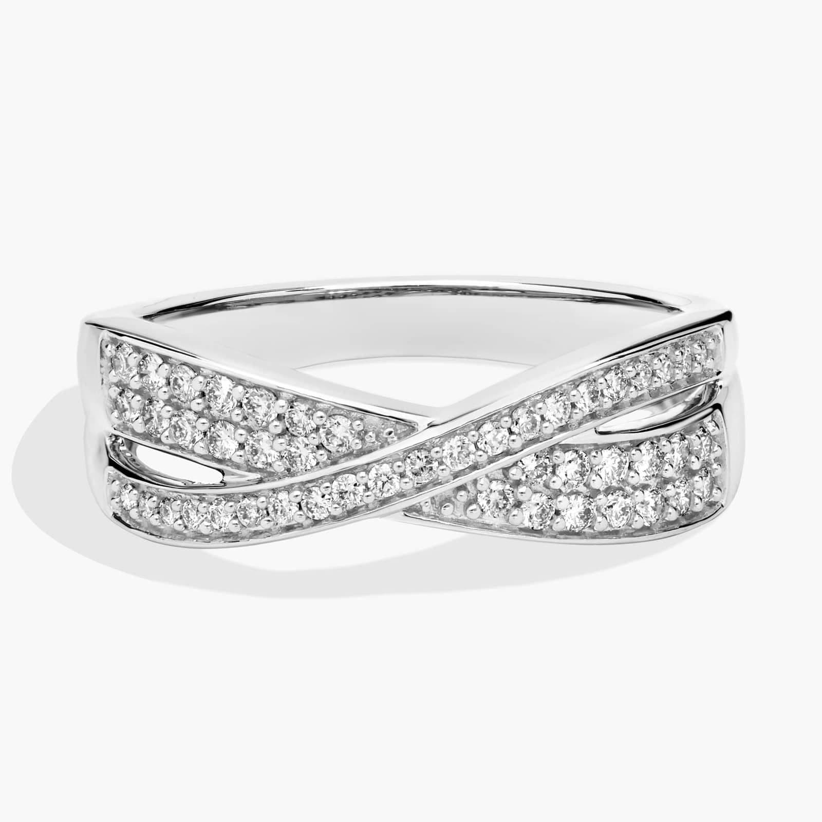 Gala Diamond Crossover Ring