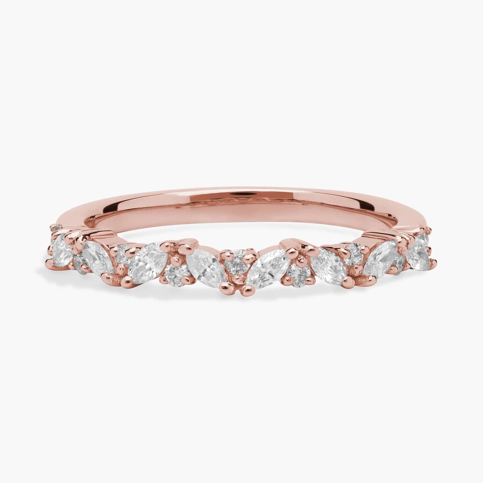 Esmé Marquise-Cut Half Eternity Diamond Band
