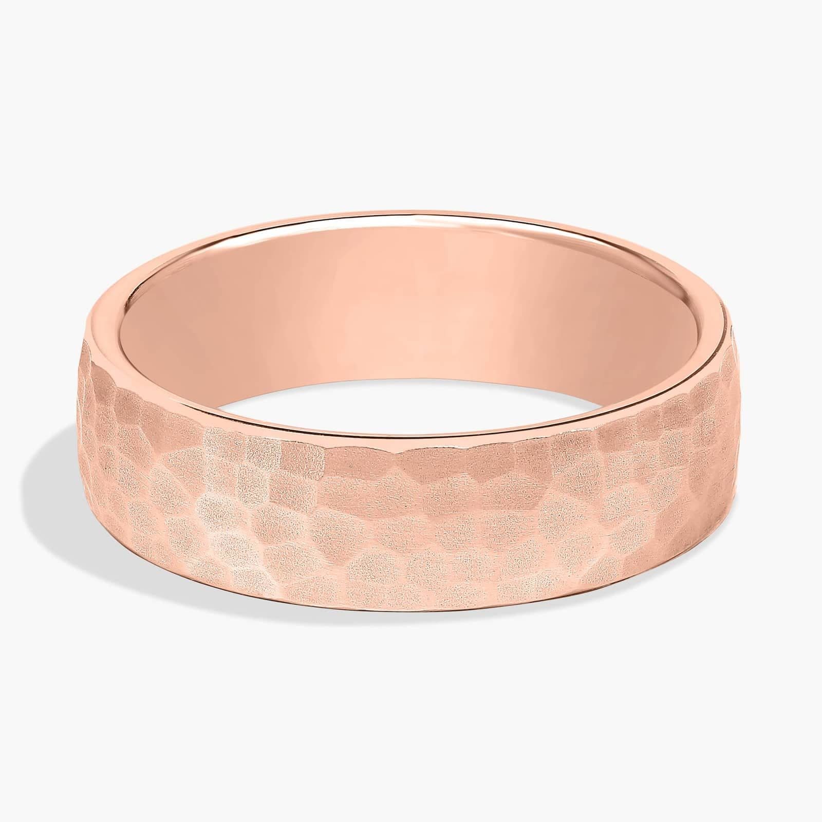 Forma Matte Hammered Men's Wedding Band