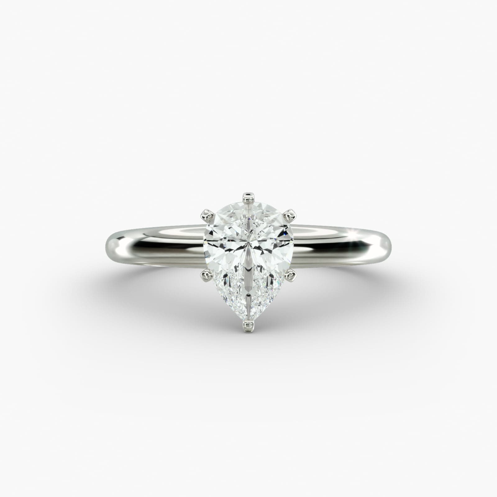Lumiere Aurelia Round Cut Engagement Ring M1 PER DIM wht 0100CT W 006 1600X1600
