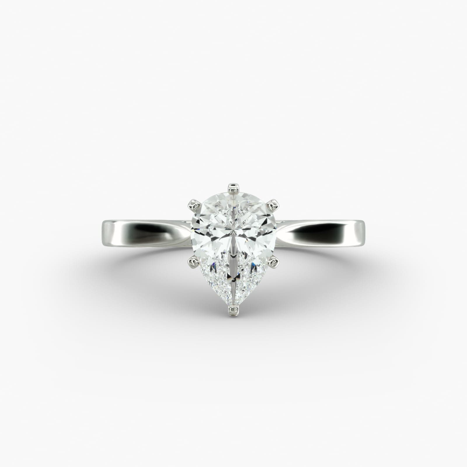 Lumière Solene Round Cut Engagement Ring M1 PER DIM wht 0100CT W 006 1600X1600